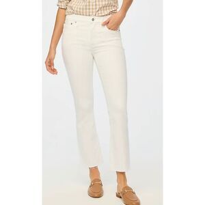 J CREW Tall flare crop mid-rise jean in all-day stretch WHITE NWT SIZE 29 TALL